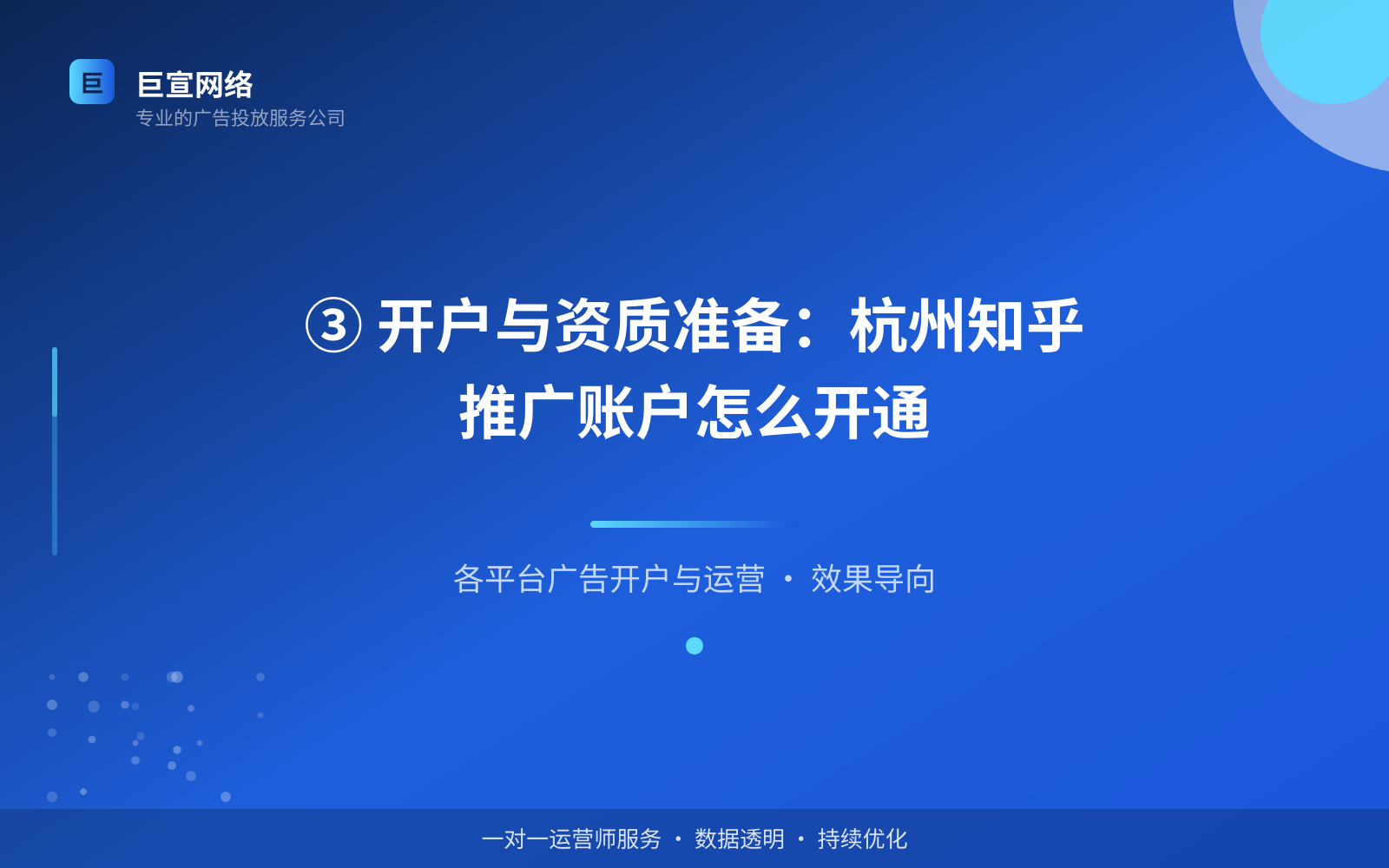 ③ 开户与资质准备：杭州知乎推广账户怎么开通（服务内容介绍）